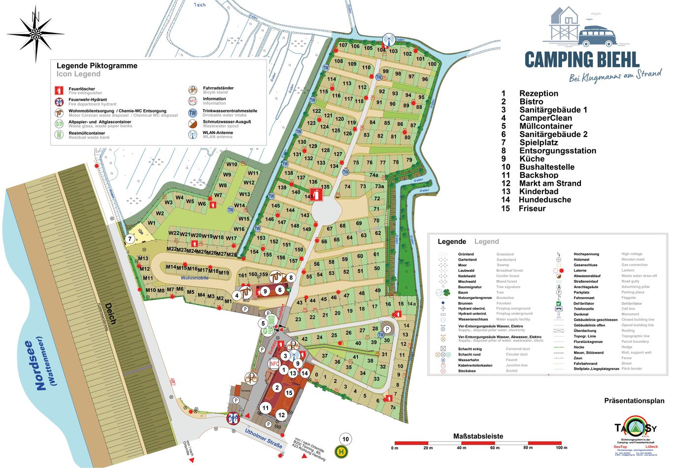 Lageplan Campingplatz Biehl